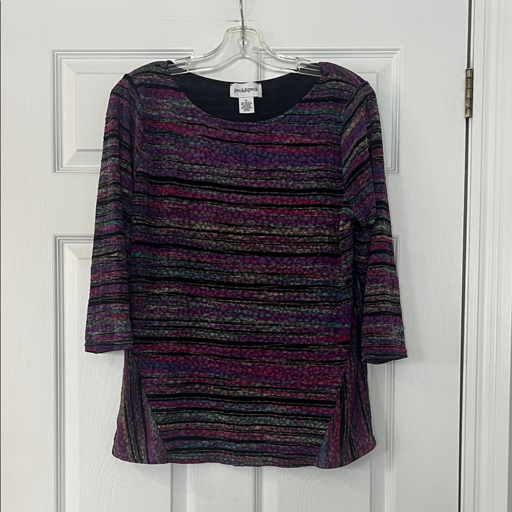 Peck & Peck Classic Black Blouse